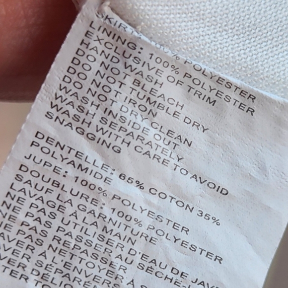 Boohoo White Lace Top Skater Mini Dress Women's Size 10 V-Neck Short Sleeve EUC - Picture 9 of 12